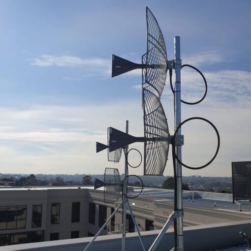 Blackhawk Ultraband Grid Parabolic antenna used as donor antenna for DAS